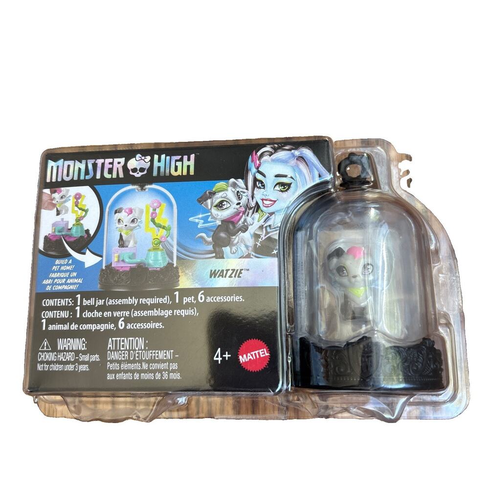 Monster High Pet Keychain Watzie Bell Jar 1 Pet 6 Accessories NEW